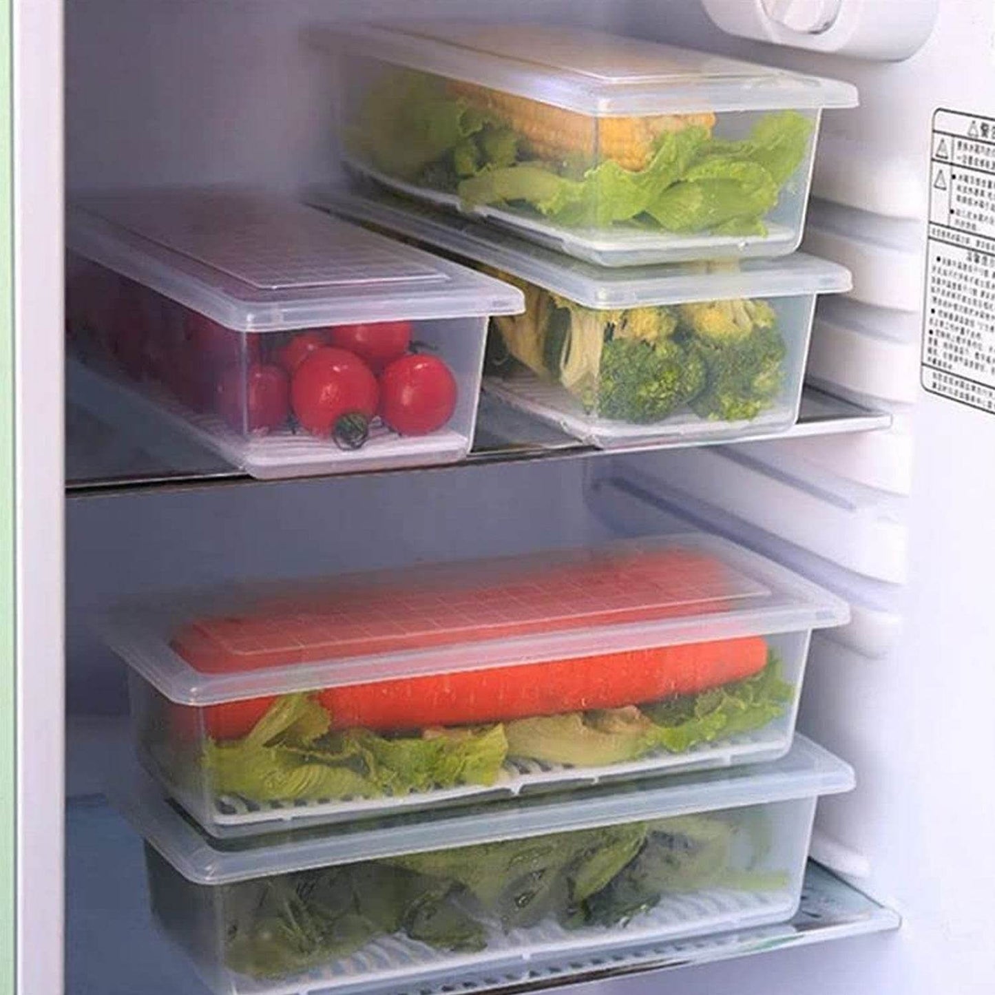 Vegetables Fruits Freezer Storage Container (Pack Of 6pc 1500ml) - warehousetech13