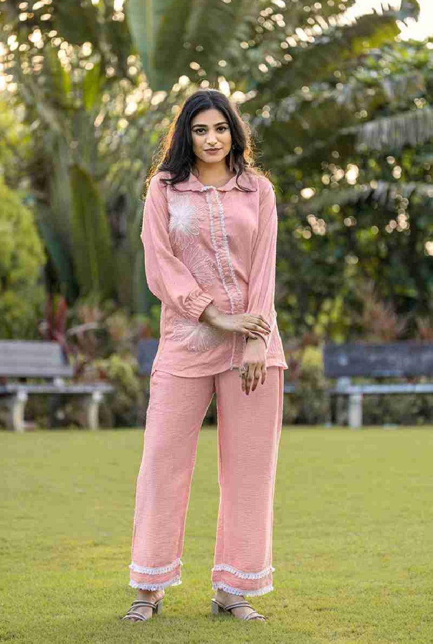 Adhira Women's Floral Print Shirt and Pant Set