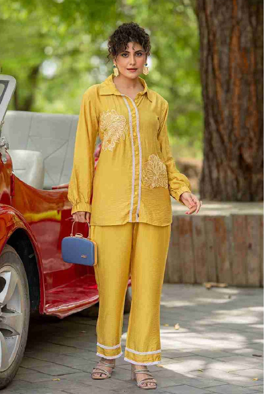Adhira Women's Floral Print Shirt and Pant Set