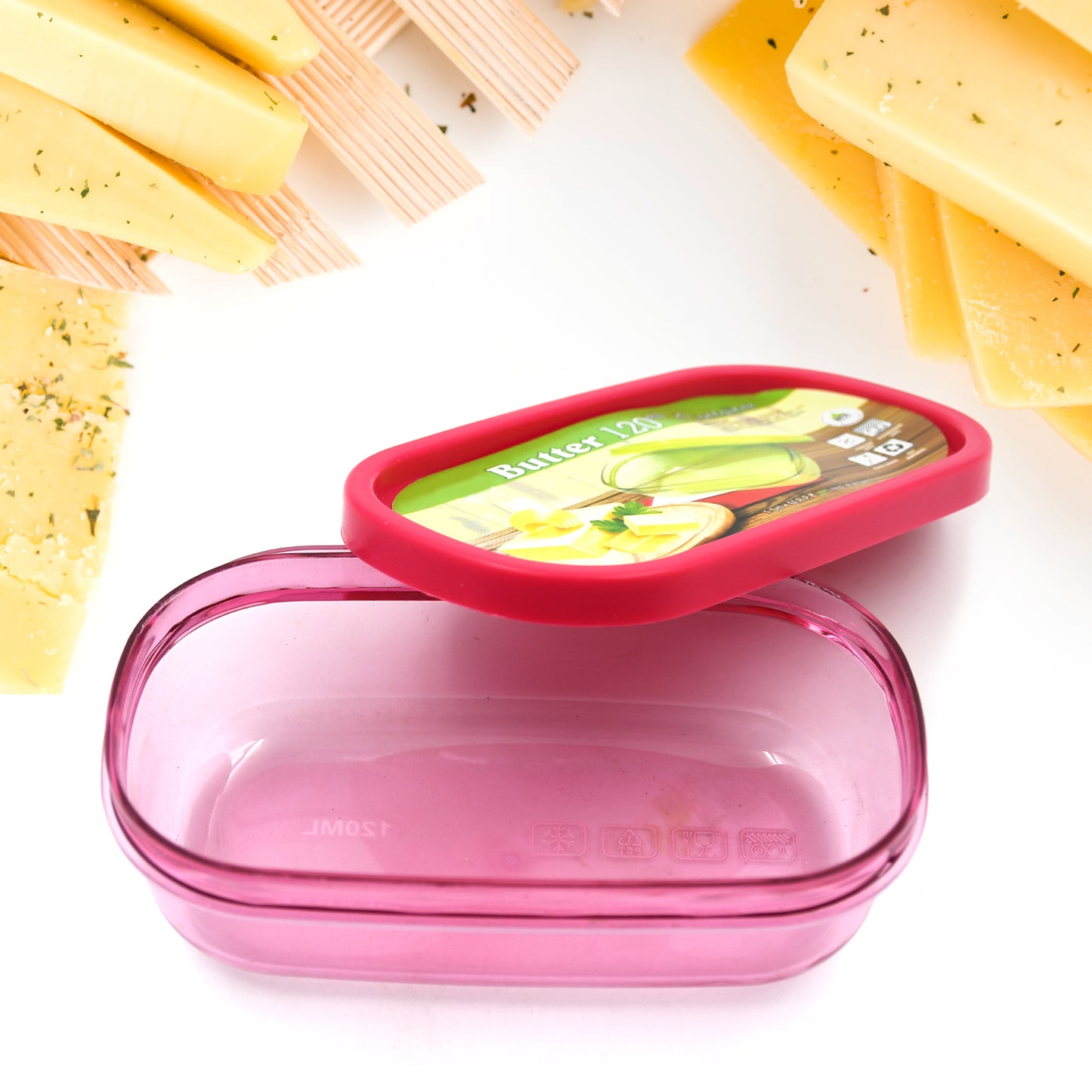 Butter Container Pp Butter Storage Box Easy To Take Portable Large Capacity For Kitchen For Home For Cheese For Butter (120 Ml) - warehousetech13