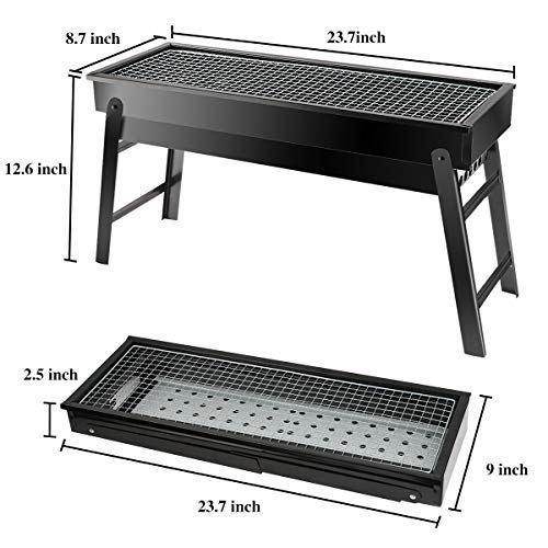 Folding Portable Barbeque Bbq Grill Set For Outdoor And Home - warehousetech13