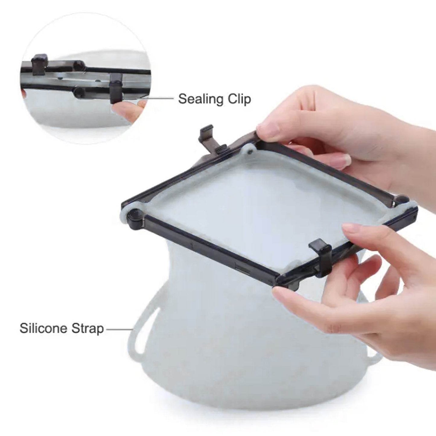 Reusable Silicone Food Storage Bag 3 Bag Set - warehousetech13