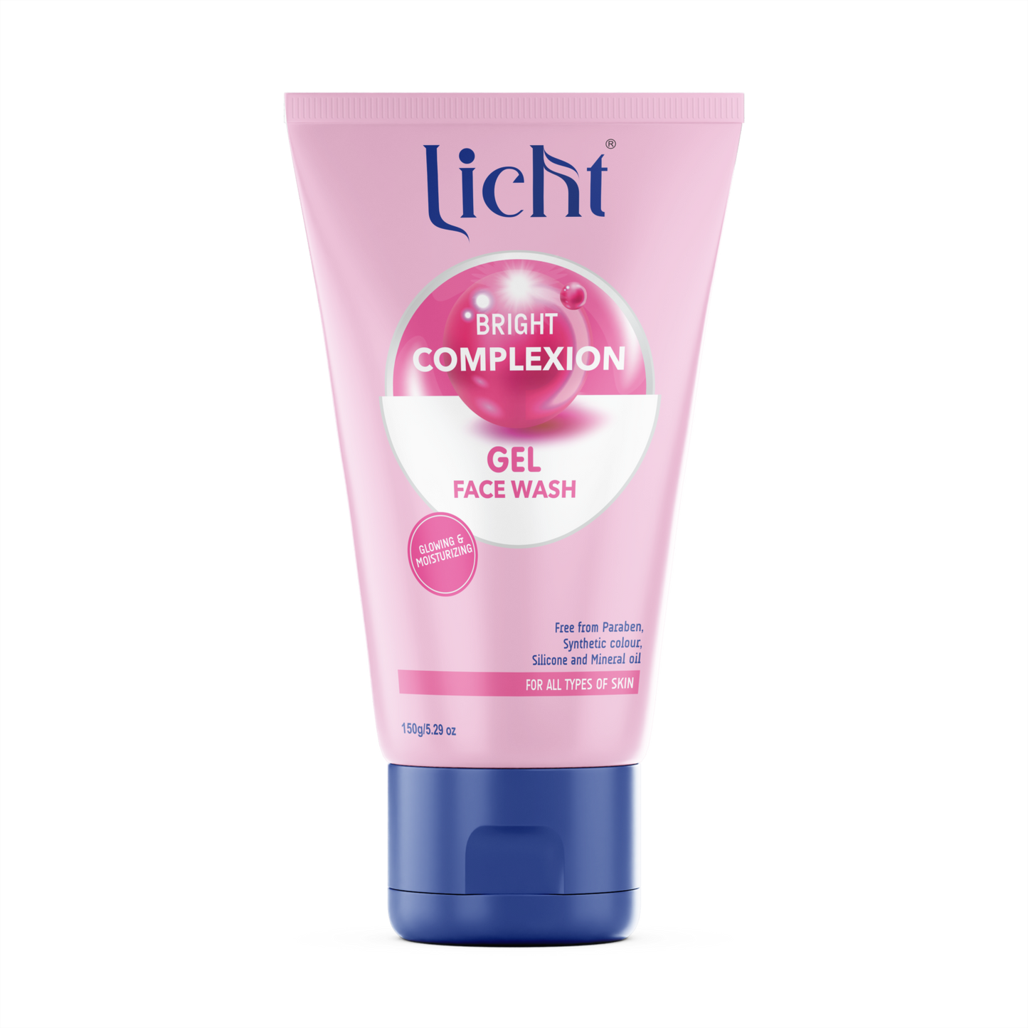 Licht Bright Complexion Gel Face Wash - Vitamin B3 Enriched for Glowing, Even Skin Tone