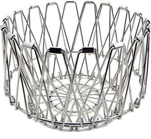 Multipurpose Fruit Basket Stainless Steel For Vegetable Fruits Dining (foldable) - warehousetech13