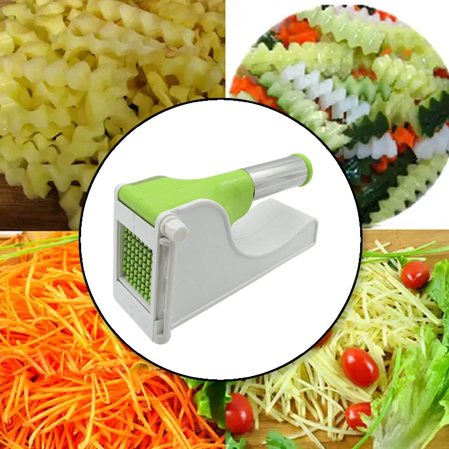 Virgin Plastic French Fry Chipser Potato Chipserpotato Slicer With Container - warehousetech13