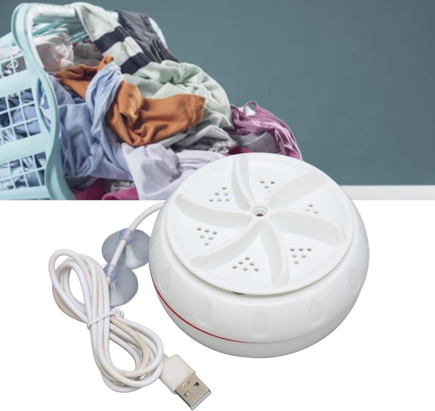 Mini Washing Machine with USB Cable | Portable & Lightweight Turbo Washer for Travel, Dorm, Apartment