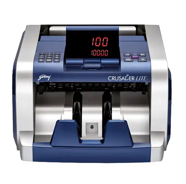 Godrej Security Solutions Crusader Lite Display Currency Counter with Customer Display Unit | Fully Automatic & Mg, Uv & Ir Fake Note Detector - warehousetech13