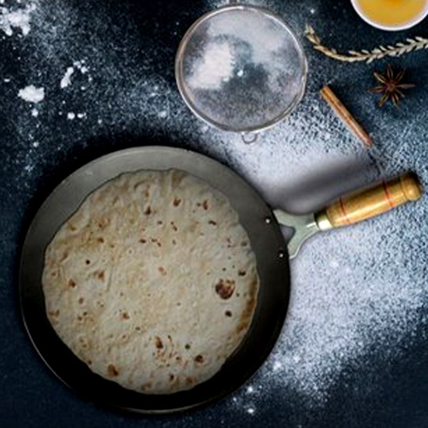 2692 Wooden Handle Roti Tawa Used In All Household And Kitchen Purposes For Making Rotis And Parathas Etc. - warehousetech13