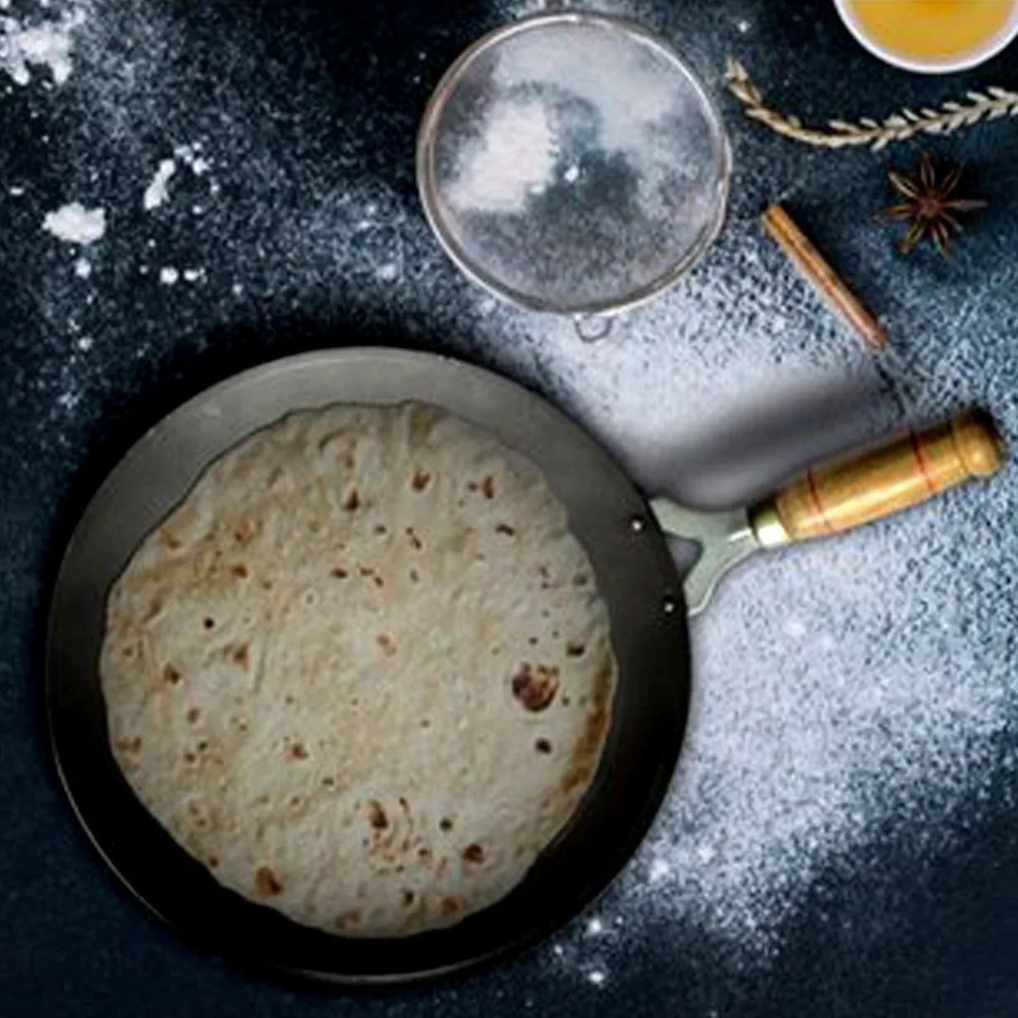 2692 Wooden Handle Roti Tawa Used In All Household And Kitchen Purposes For Making Rotis And Parathas Etc. - warehousetech13