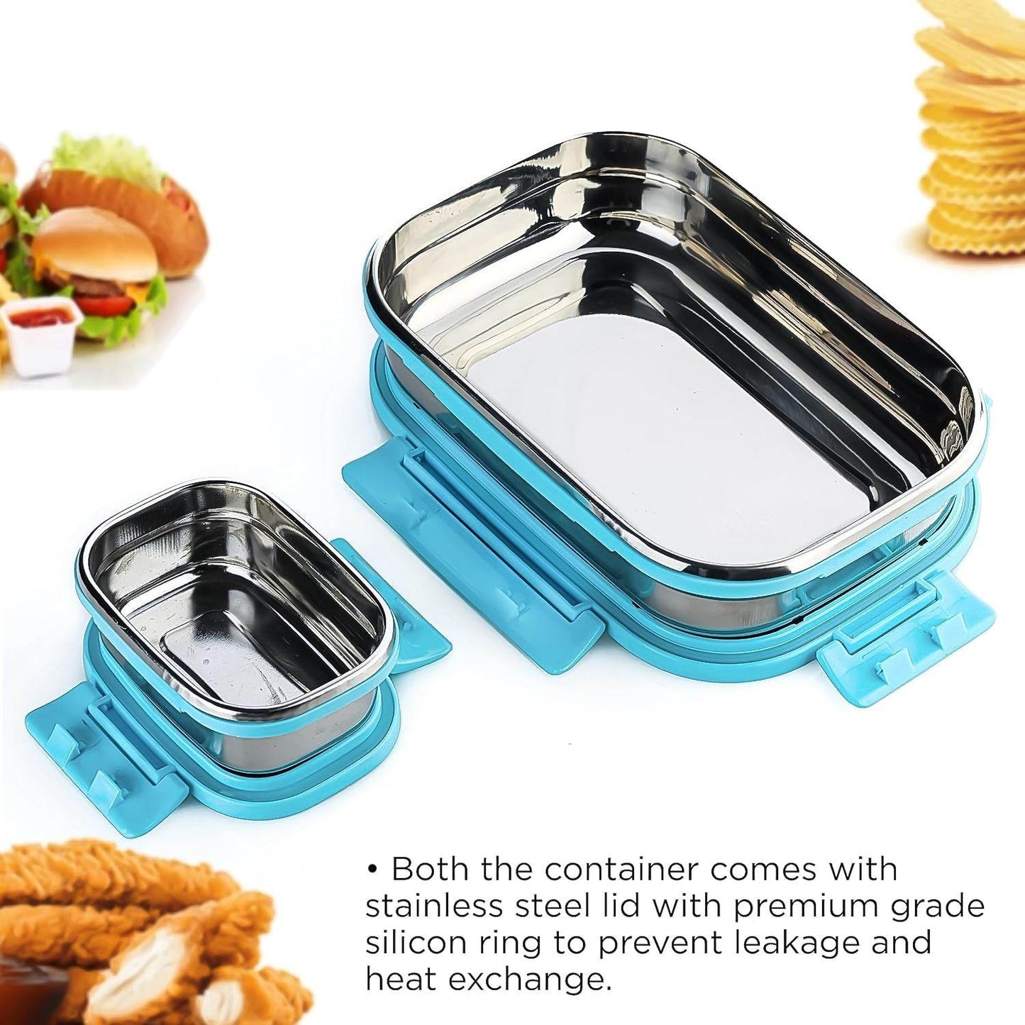 Premium Stainless Steel Lunch Box For Kid 2 Containers Lunch Box - warehousetech13