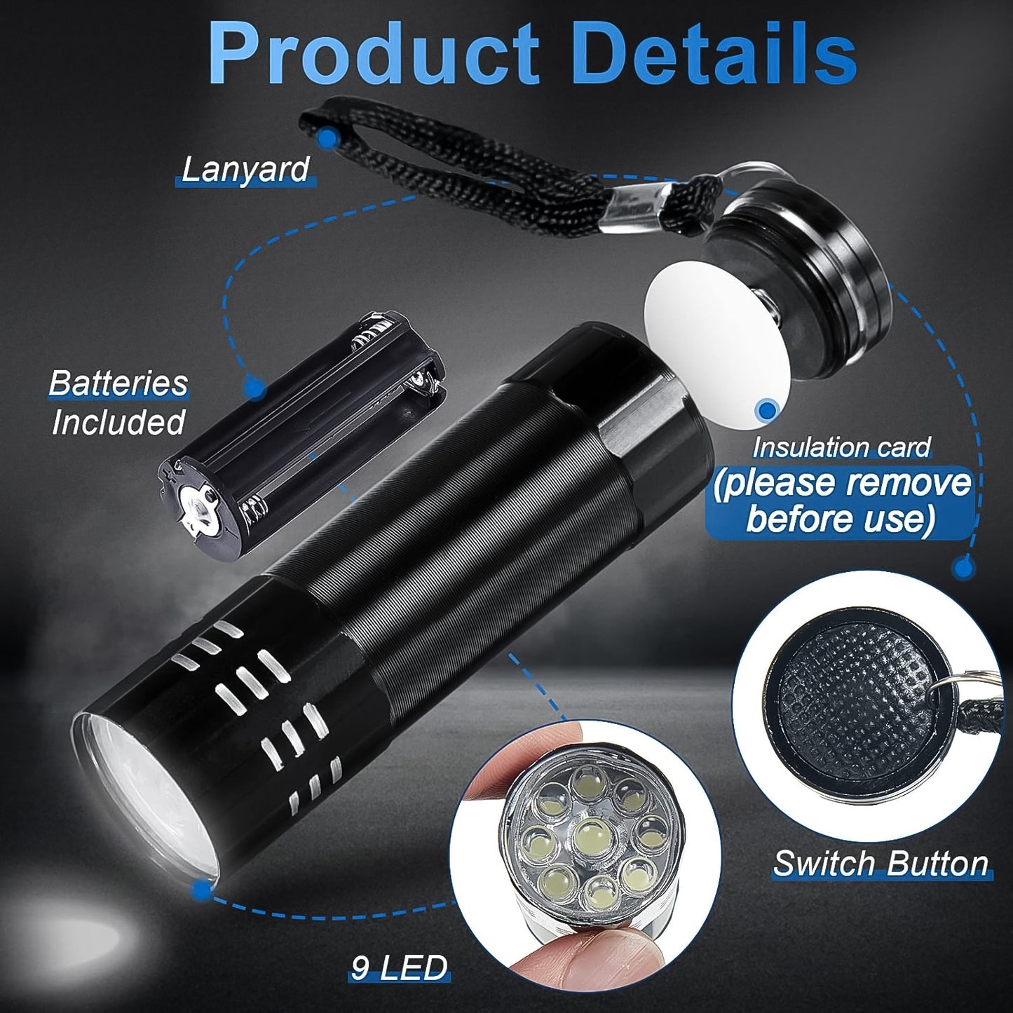 Portable Mini Torch Super-bright Mini 3aaa Battery Operated (Battery Included 1 Pc - warehousetech13