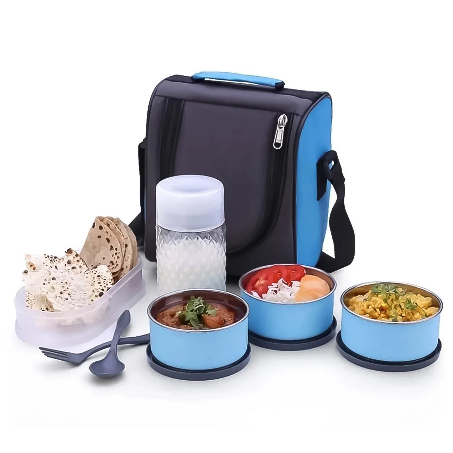 All In One Lunch Box With Fabric Bag For Office School Use - warehousetech13