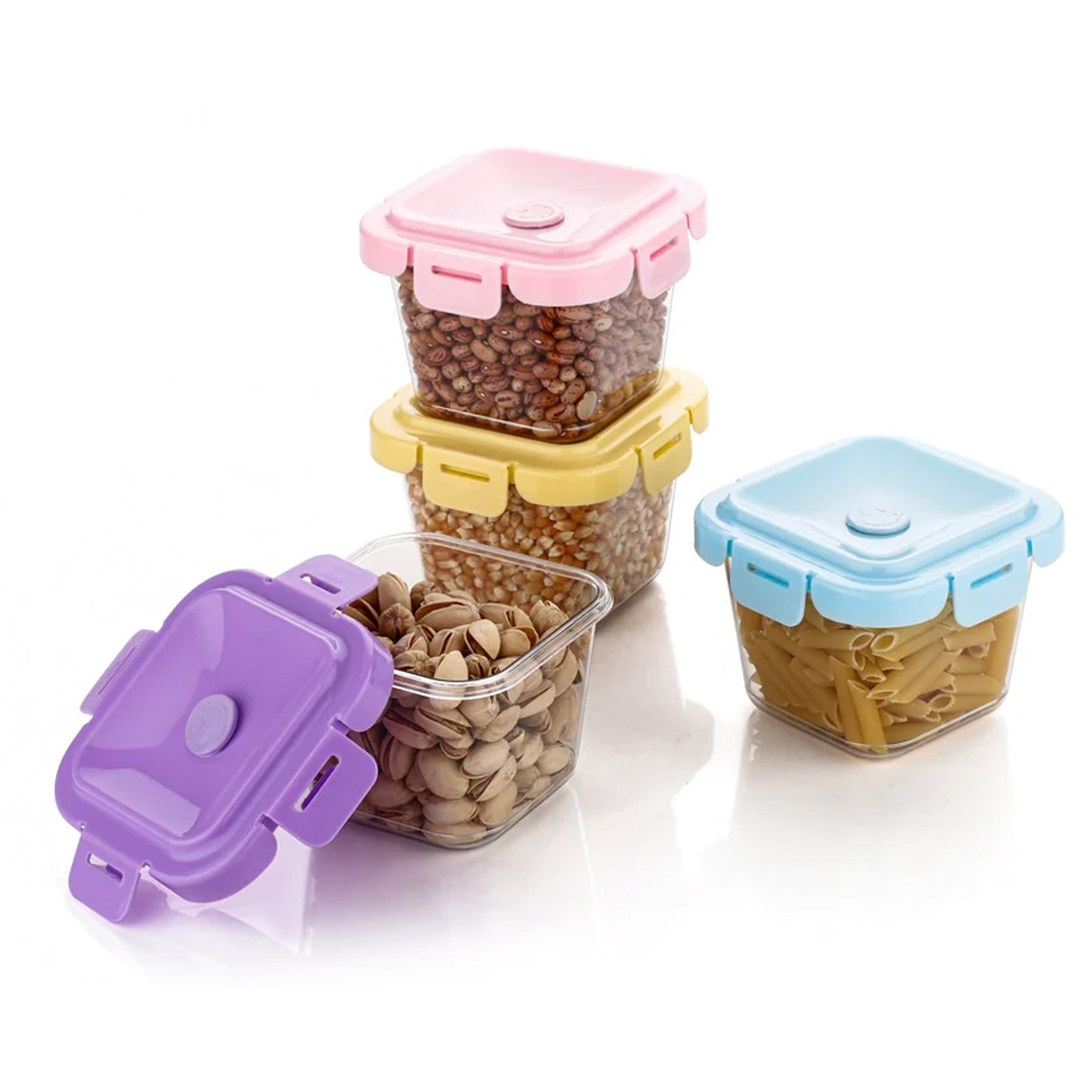 Plastic Food Storage Containers With Lid (4 Pcs Set 500 Ml) - warehousetech13