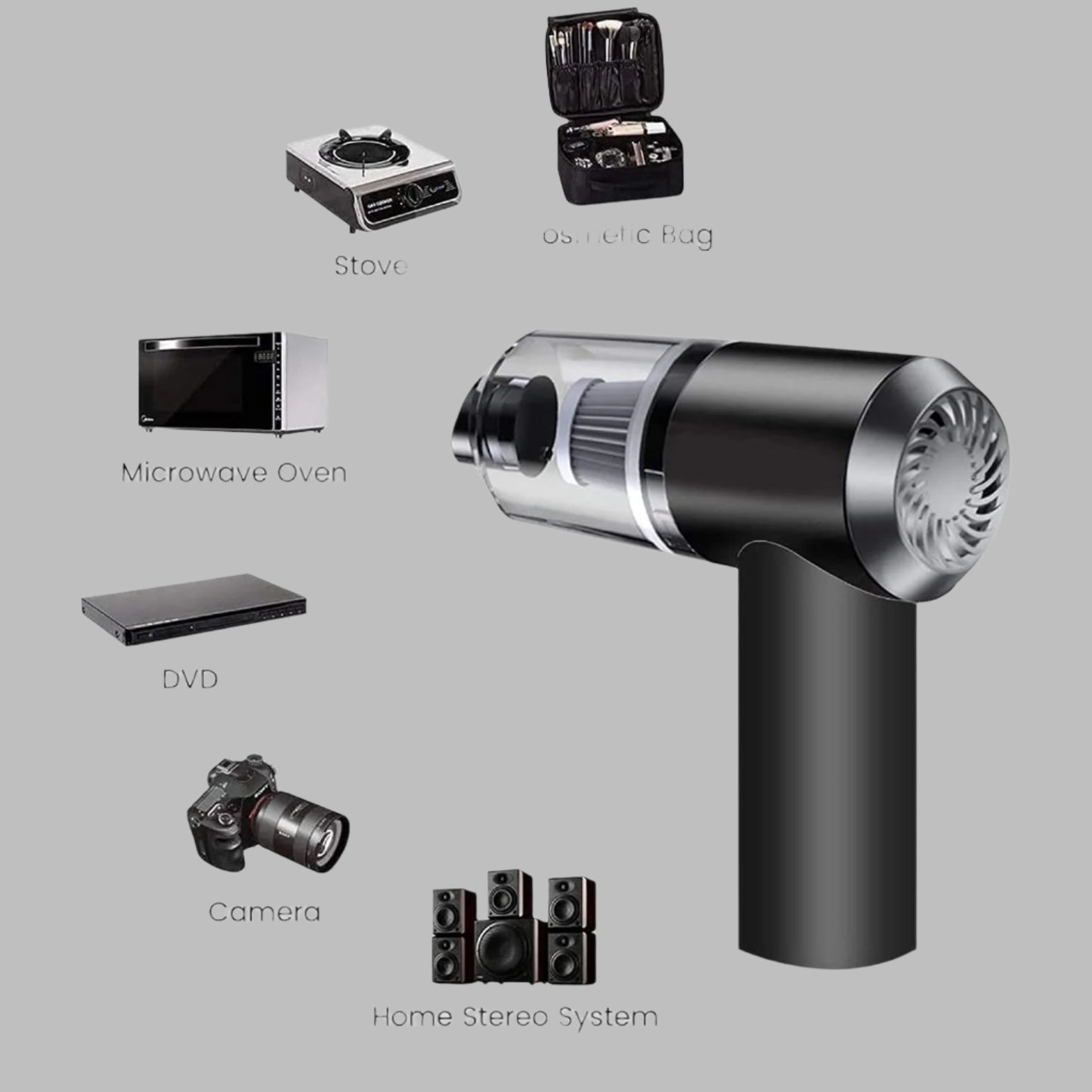Vacuum Cleaner Dust Collection 2 In 1 Car Vacuum Cleaner 120w High-power Handheld Wireless Vacuum Cleaner Home Car Dual-use Portable Usb Rechargeable - warehousetech13