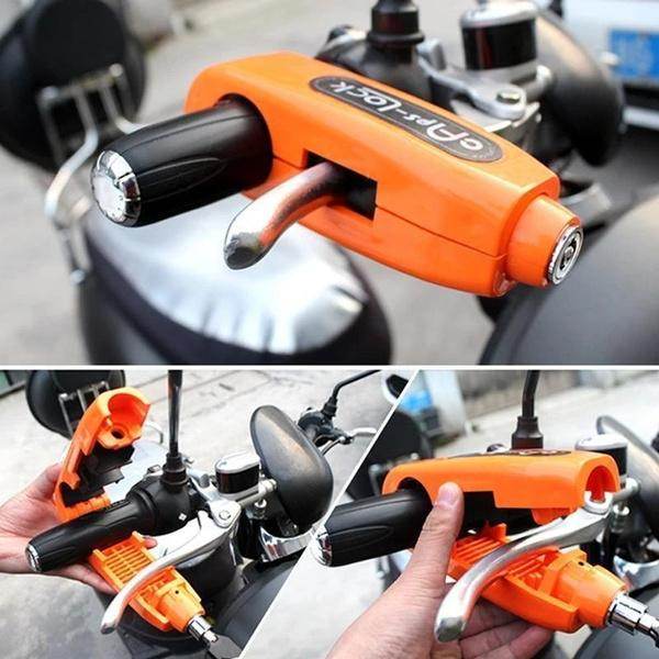 Heavy Duty Bike Brake Lock - Locking System By Holding Handle Bar With Brake Lever - warehousetech13
