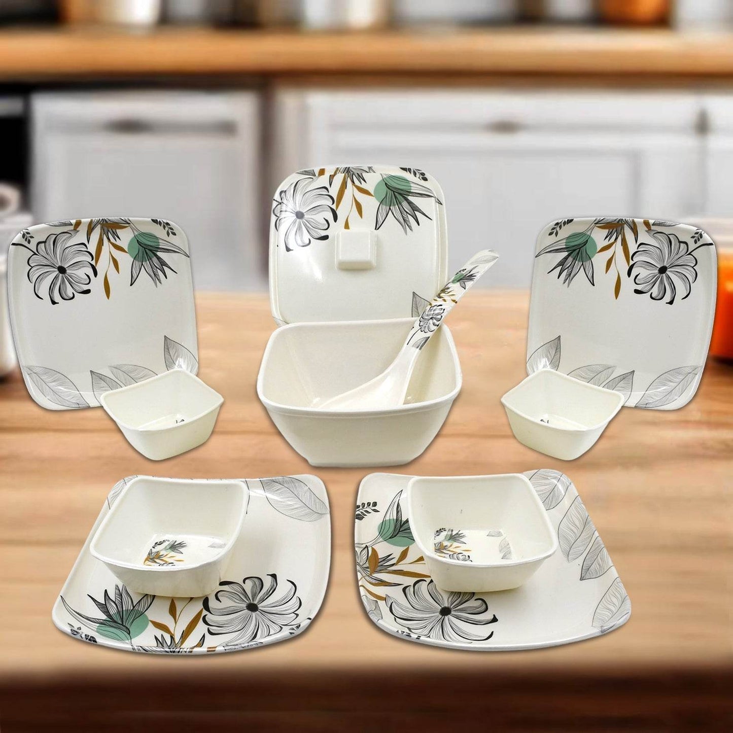 Divine Lunch Tableware Dinner Set (11 Pcs Set) - warehousetech13
