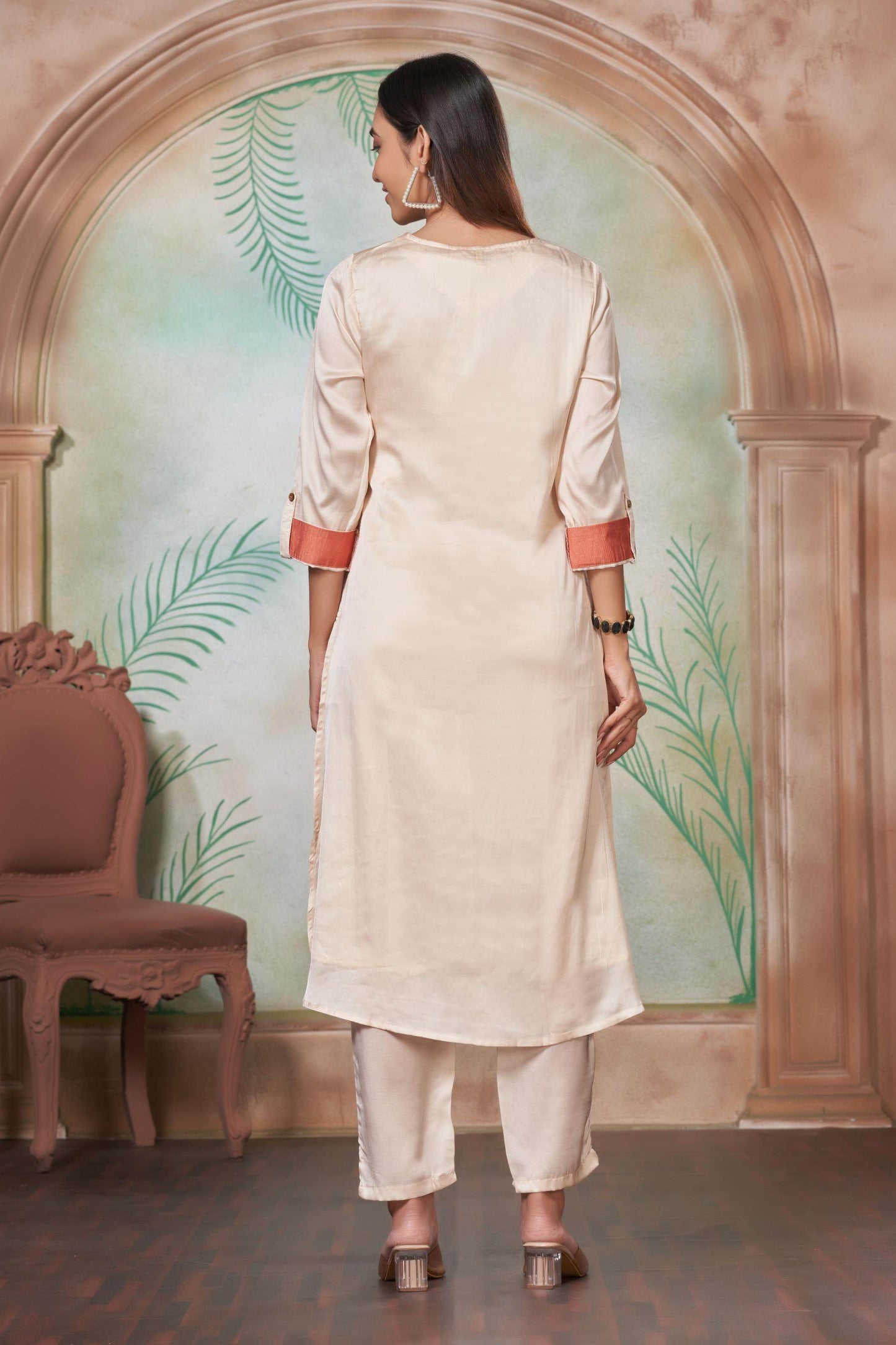 Arwa Silk Brown & Black Kurta Set – Elegant Traditional Wear