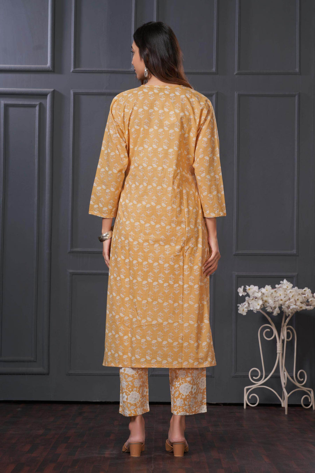Gulfam Cotton Off-White Kurta Set with Dupatta for Women | Elegant Ethnic Wear