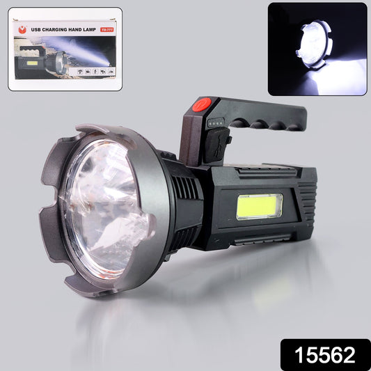 Heavy-duty Rechargeable Usb Led Hand Torch With Cob Side Light (1 Pc) - warehousetech13