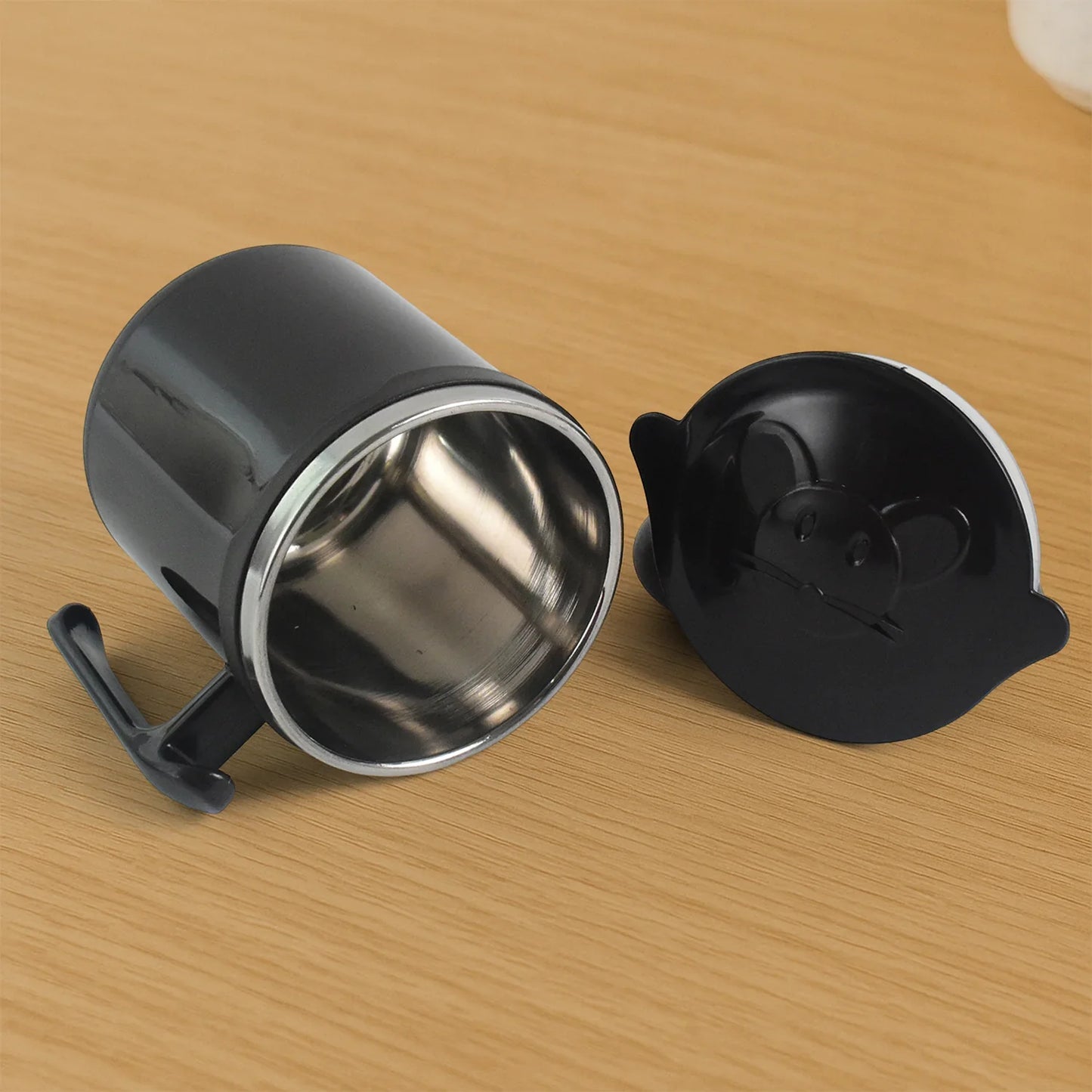 1 Pc Apex Cat Mug 250 Ml Stainless Steel Insulated Inner With Cute Cat Print - warehousetech13