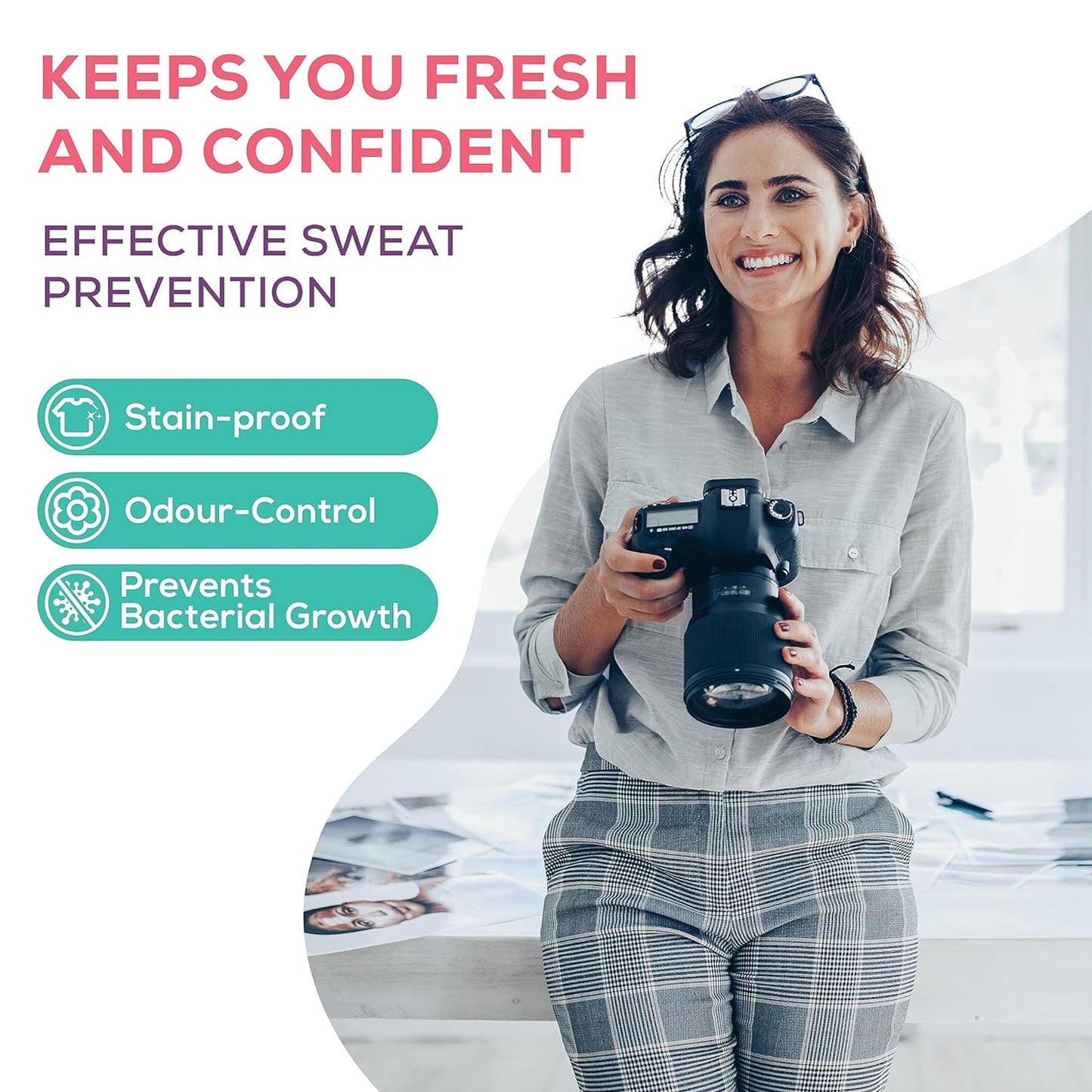 Beautiful Basics Underarms Sweat Pads Disposable (Pkts 6x 60 Pcs Set) - warehousetech13