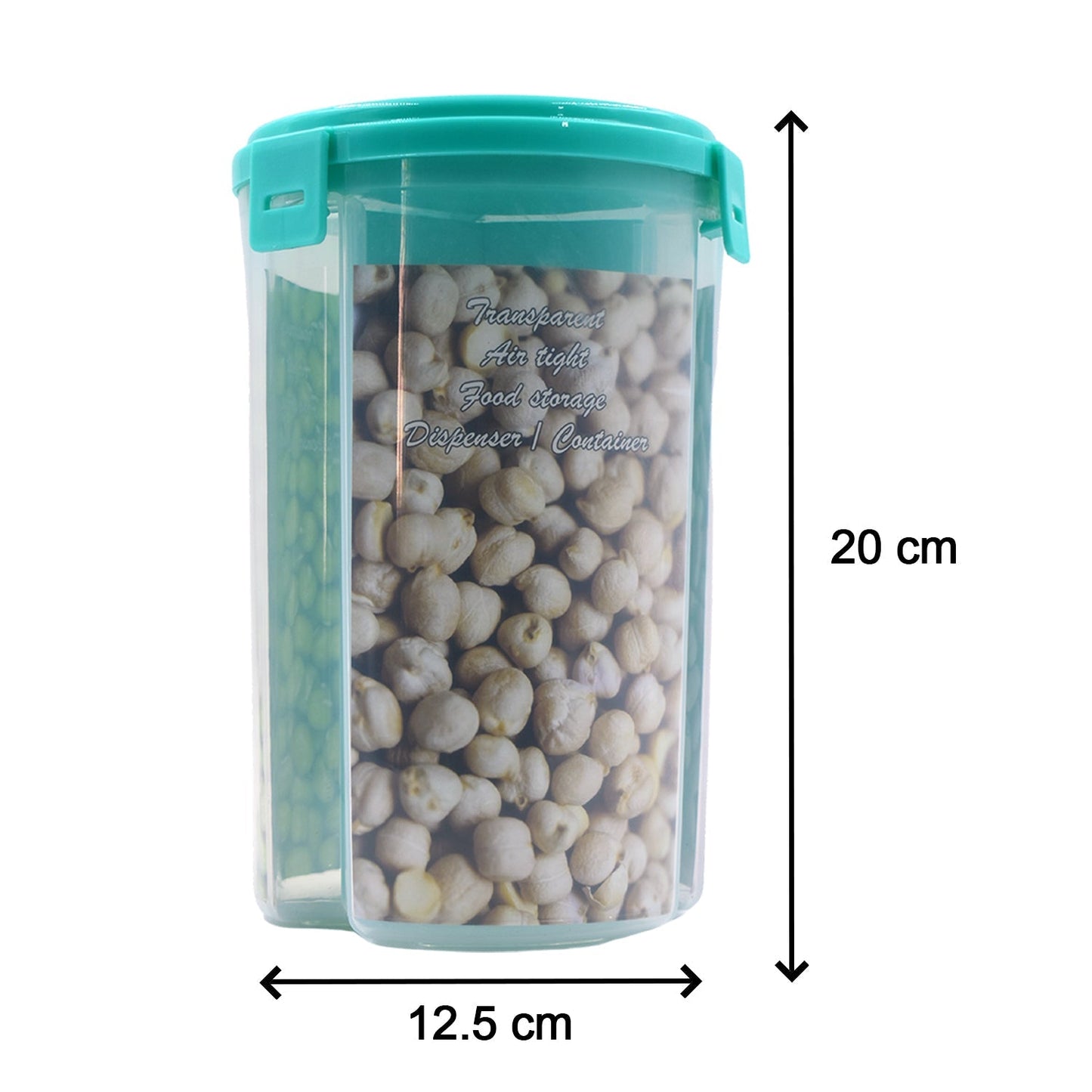 0618b 3 In 1 Transparent Air Tight Storage Dispenser Container (With Color Box) - warehousetech13