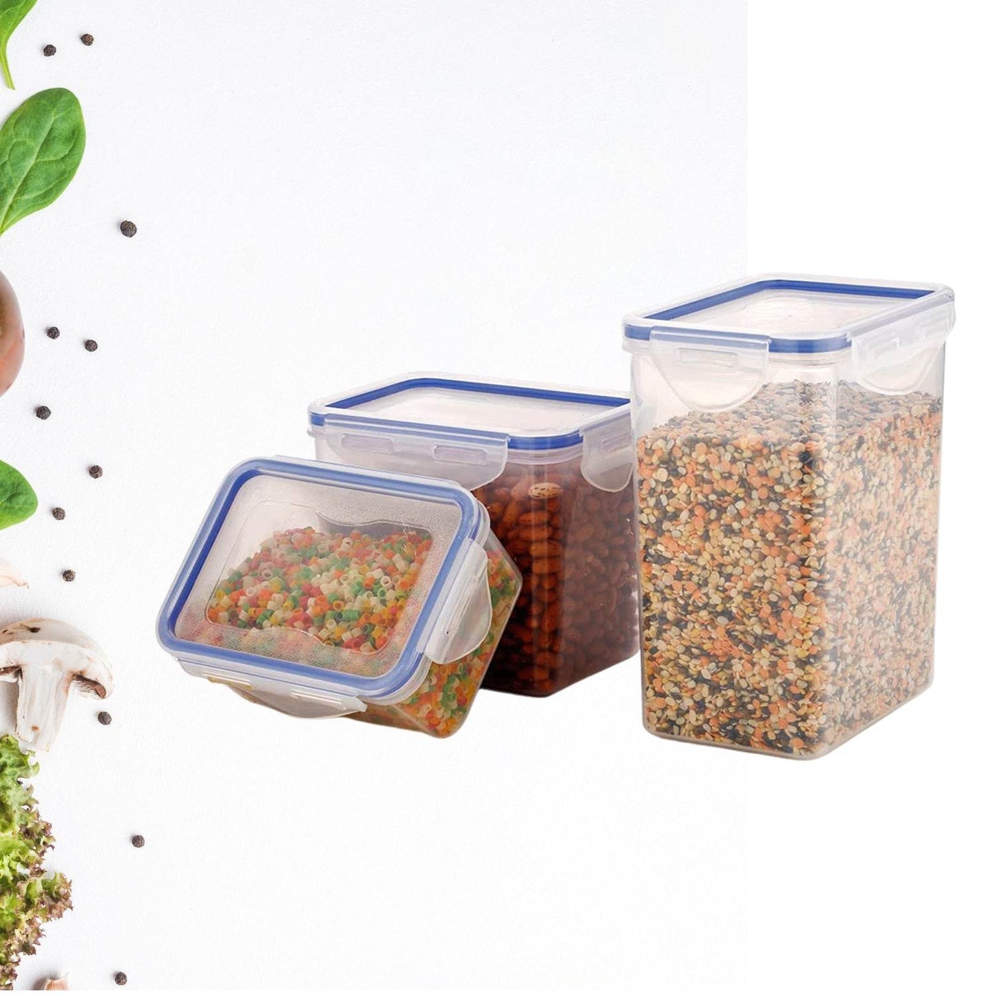 Classics Rectangular Plastic Airtight Food Storage Containers With Leak Proof Locking Lid Storage Container - warehousetech13