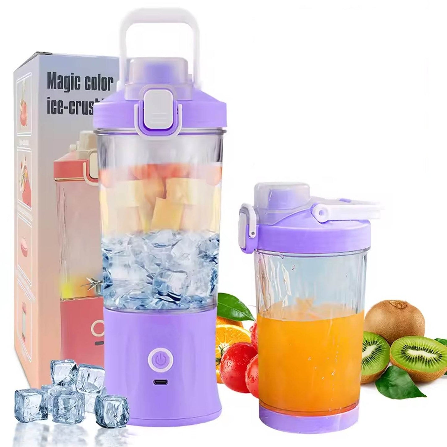Eletric Crusher Juicer With Multicolor Light 8 Blades (600 Ml Multicolor) - warehousetech13