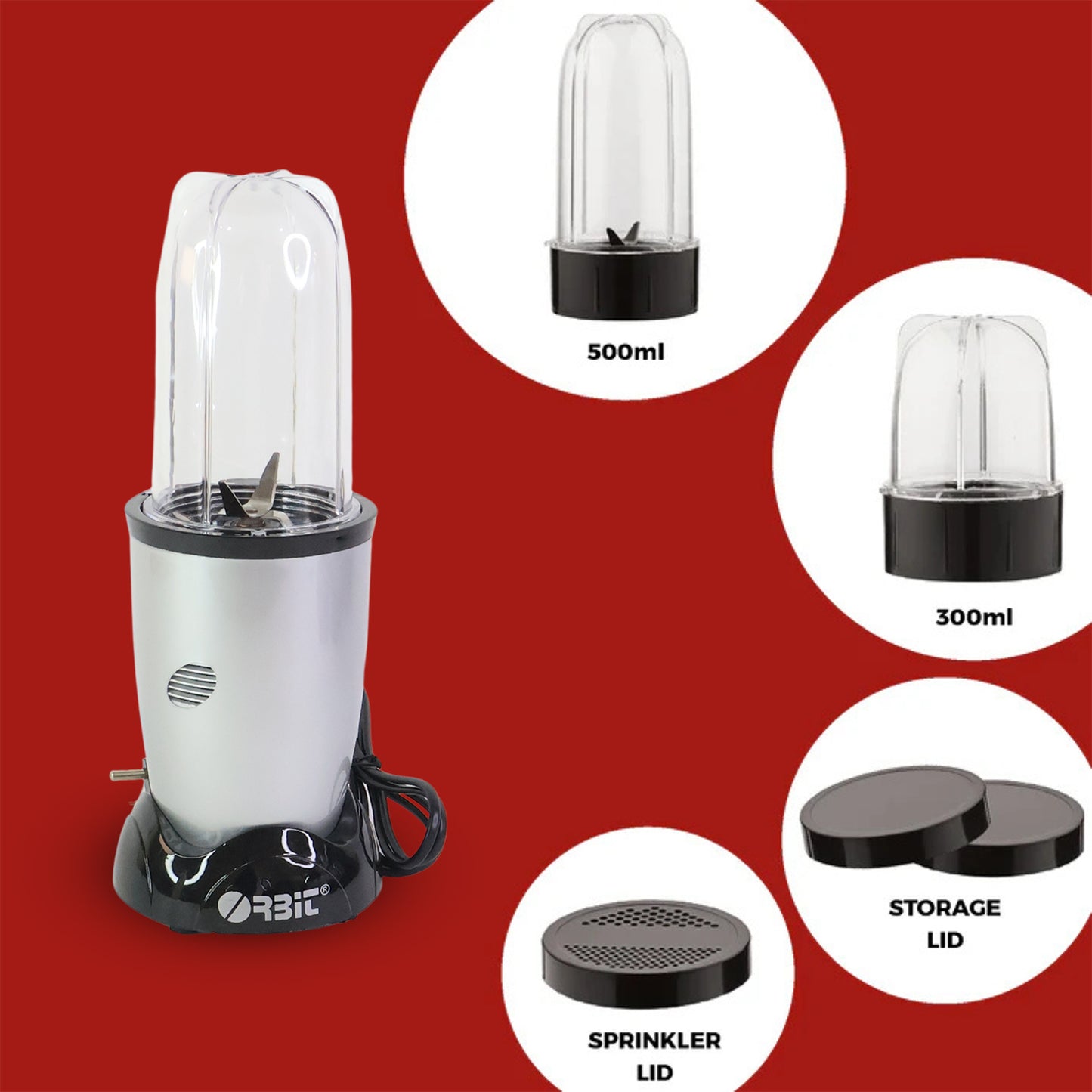Orbit Multi-purpose Bullet Mixer - 400w With 2 Jar - warehousetech13