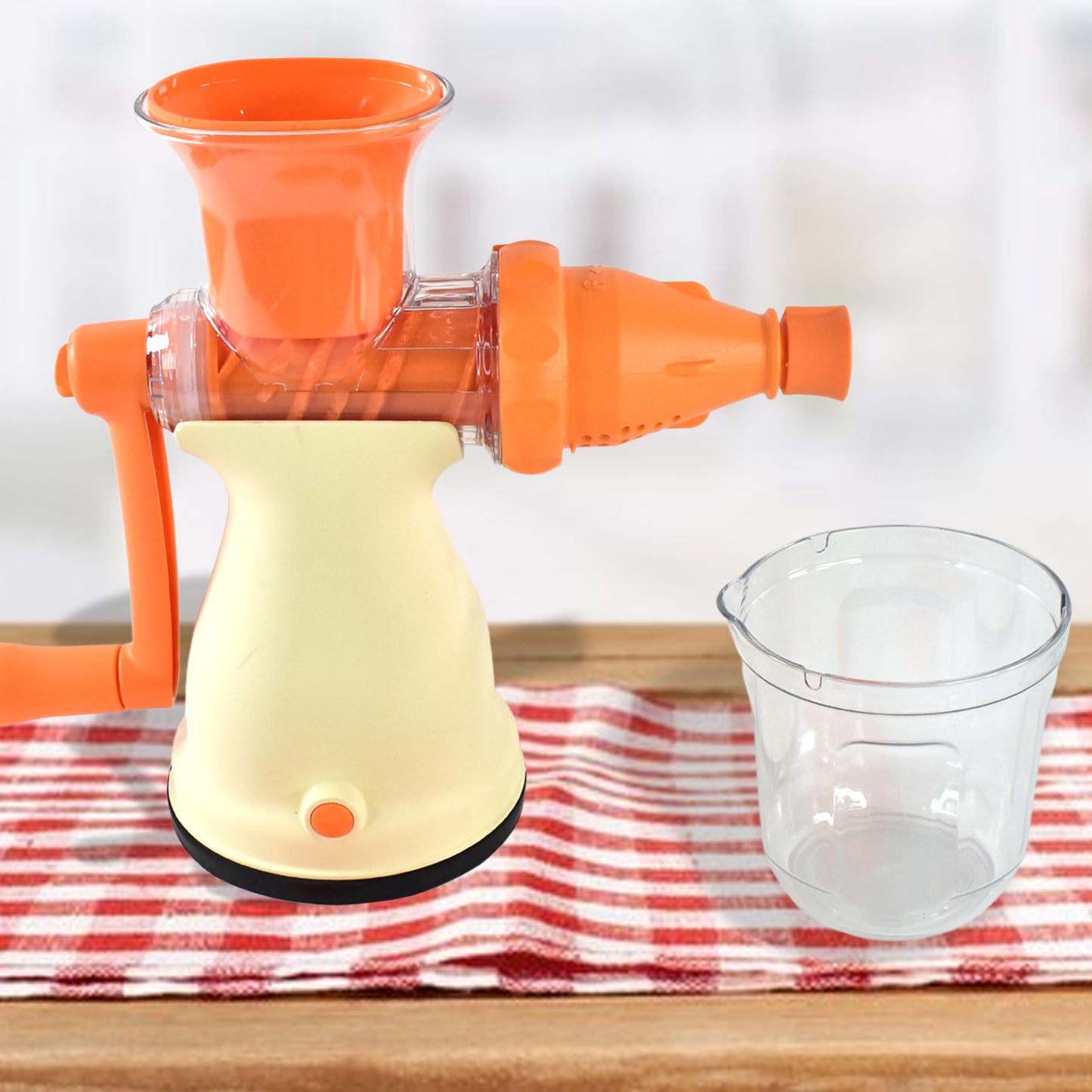Manual Carrot And Fruit Juicer With 1 Pc Glass - warehousetech13