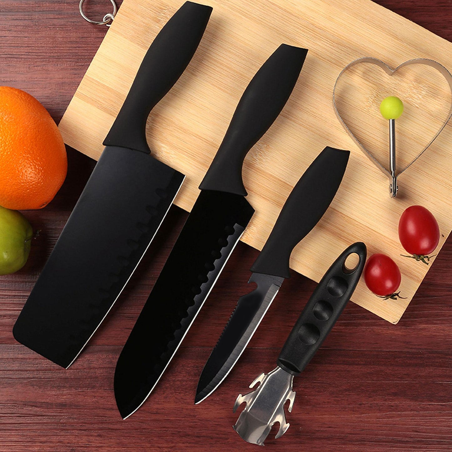 5910 5-piece Forged Kitchen Chef Cutlery Stainless Steel Knife Set Chopping Knife Chef Knife Utility Knife Butcher Knife (5pc) - warehousetech13