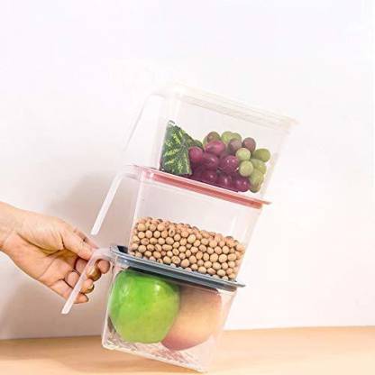 Air Tight Unbreakable Big Size 1100 Ml Square Shape Kitchen Storage Container (Set Of 6) - warehousetech13