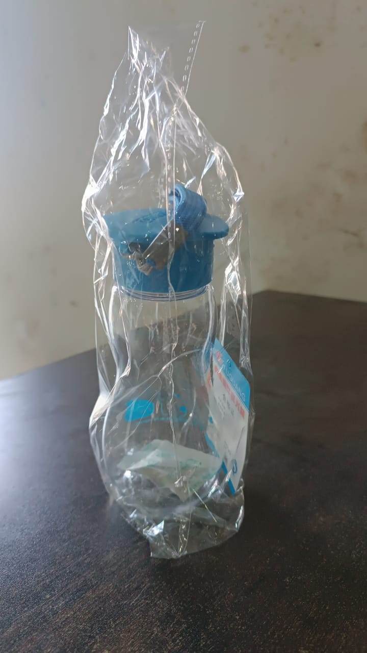 Transparent Travel Portable Water Bottle With Carry Straps (280 Ml 1 Pc) - warehousetech13