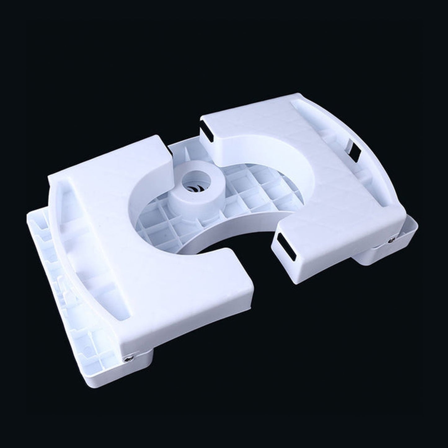 6005a Plastic Non-slip Folding Toilet Squat Stool - White Color - warehousetech13