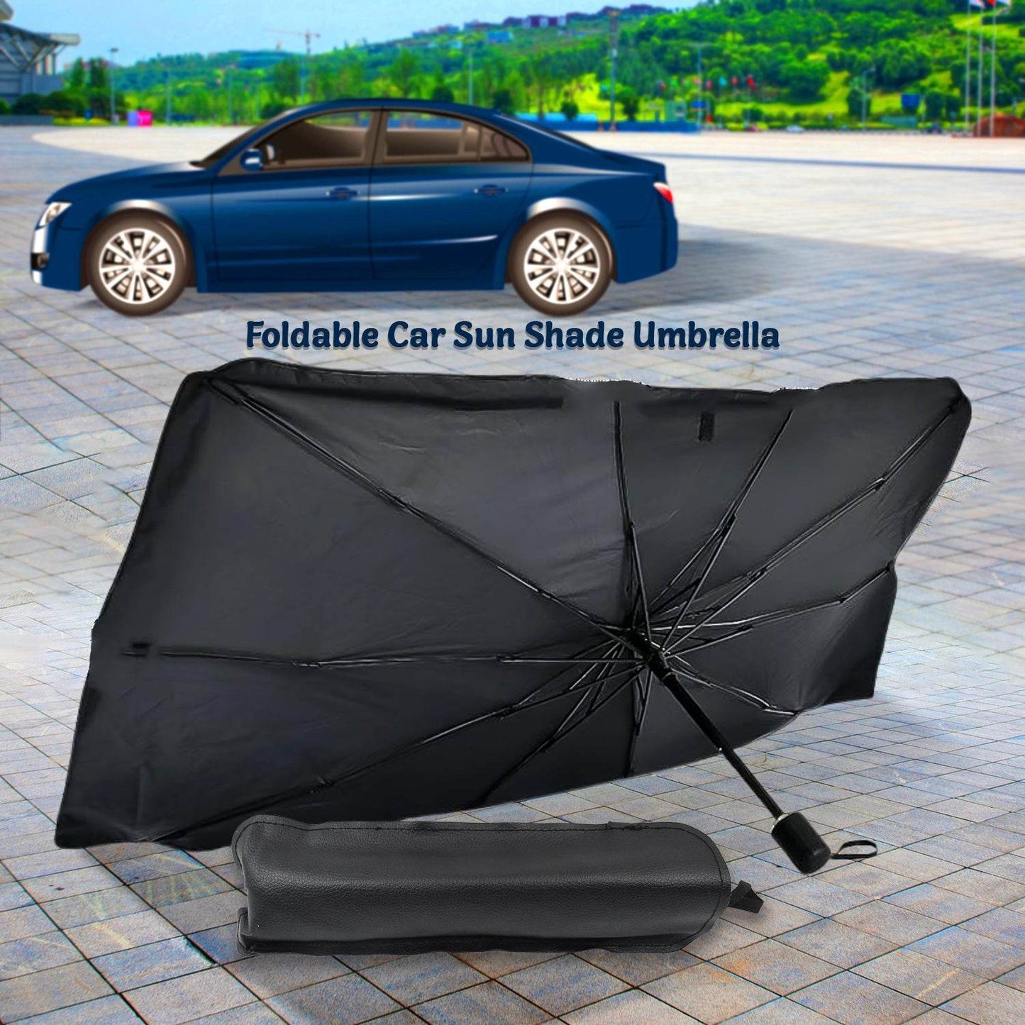 Windshield Umbrella Sun Shade Cover For Car (1 Pc) - warehousetech13