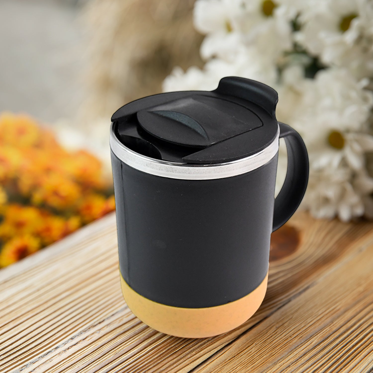Insulated Coffee Mug With Spill-proof Lid (Approx 350ml 1 Pc) - warehousetech13