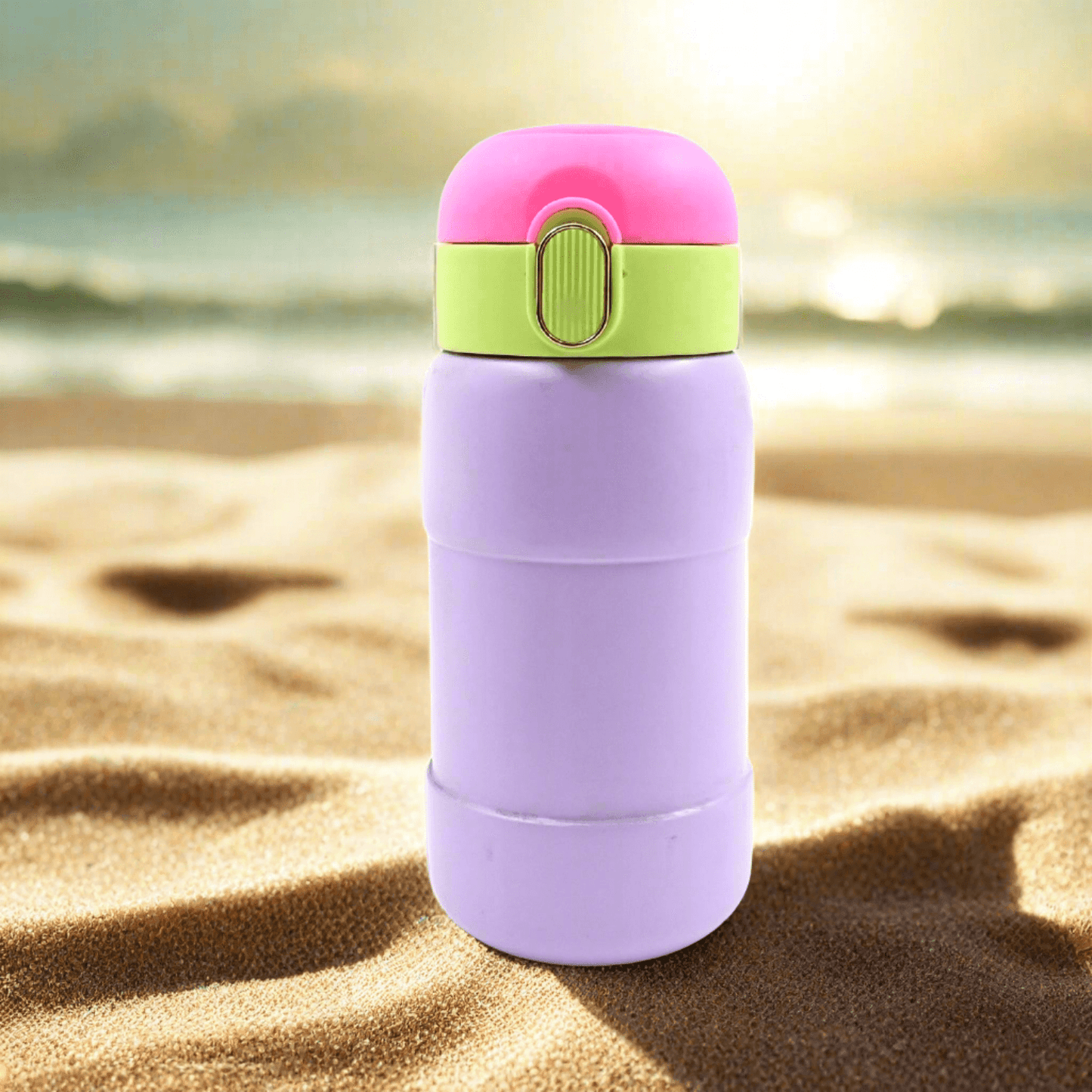 Duckstainless Steel Water Bottle For Kids Adults Steel Flask Metal Thermos Spill Proof Cap Closure Bpa Free For School Home Office Drinkware (1 Pc Mix Design) - warehousetech13