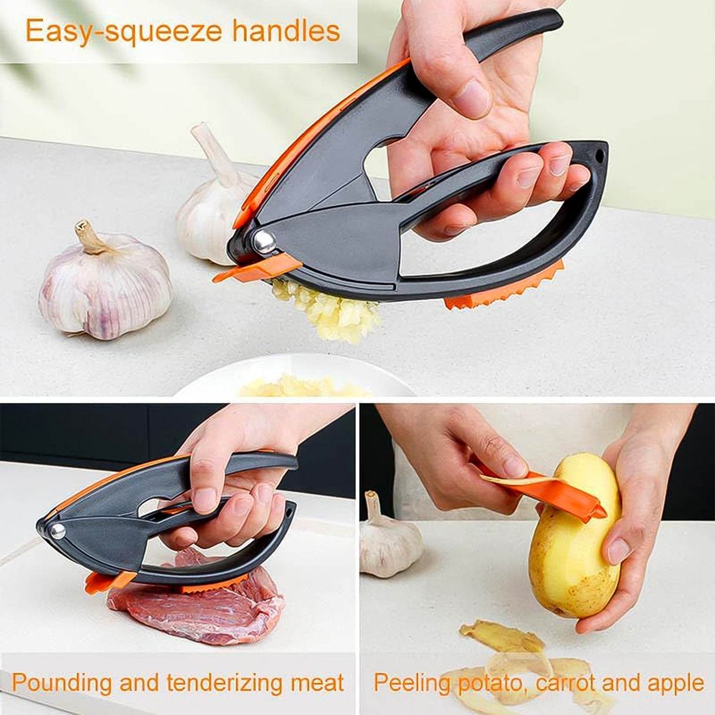 Multifunctional Garlic Press Garlic Mincing Crushing Tool (1 Pc) - warehousetech13
