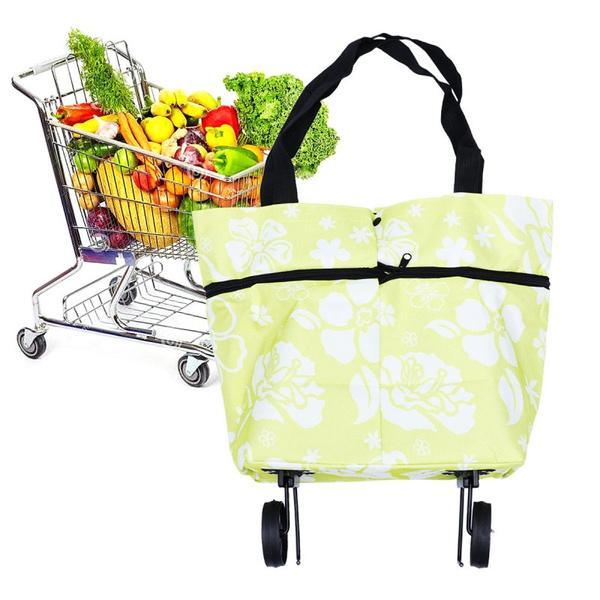 Folding Cart Bags Trolley Shopping Bag For Travel Luggage - warehousetech13