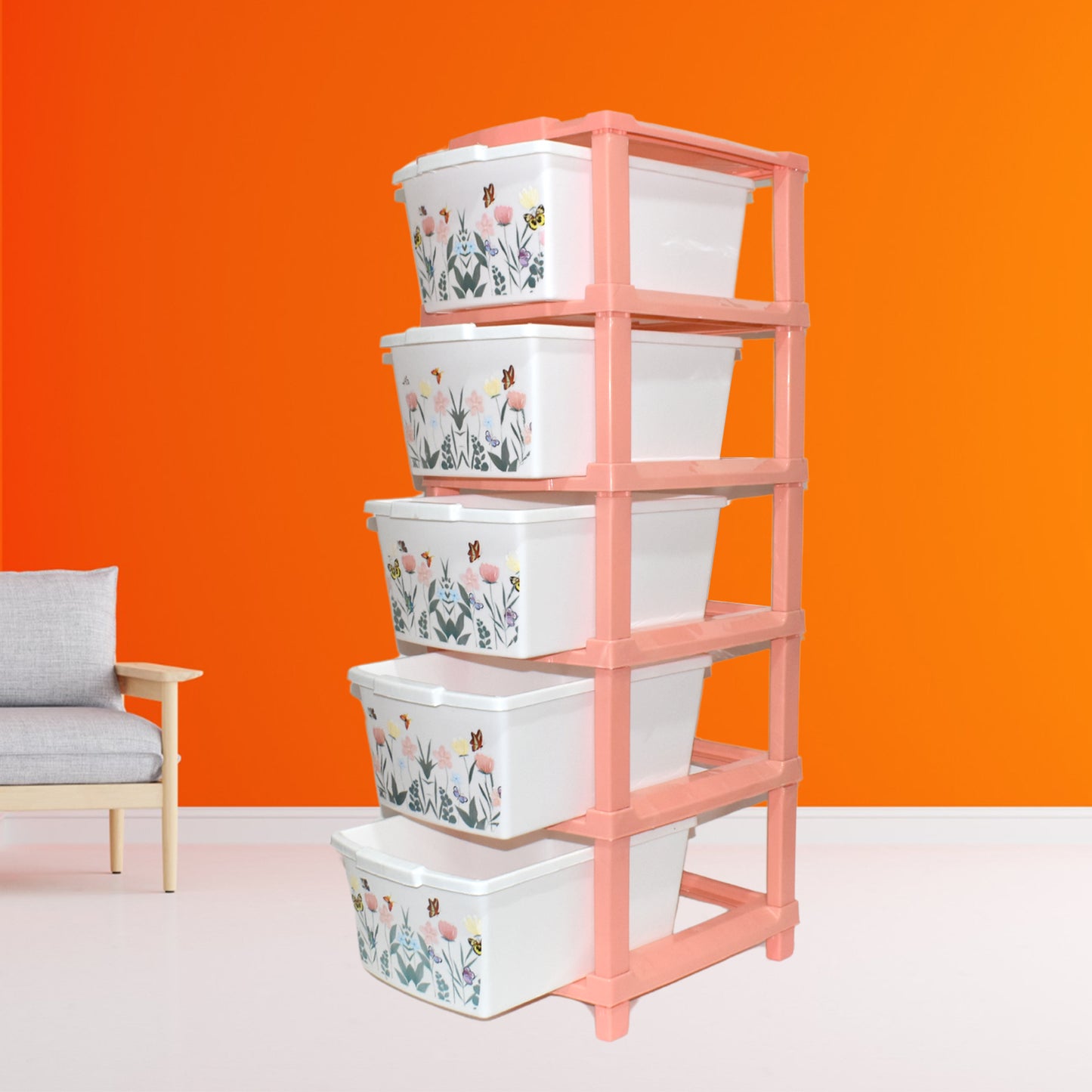 Plastic Smart Wonder Drawer Home Storage Organization (5 Layer 1 Pc) - warehousetech13