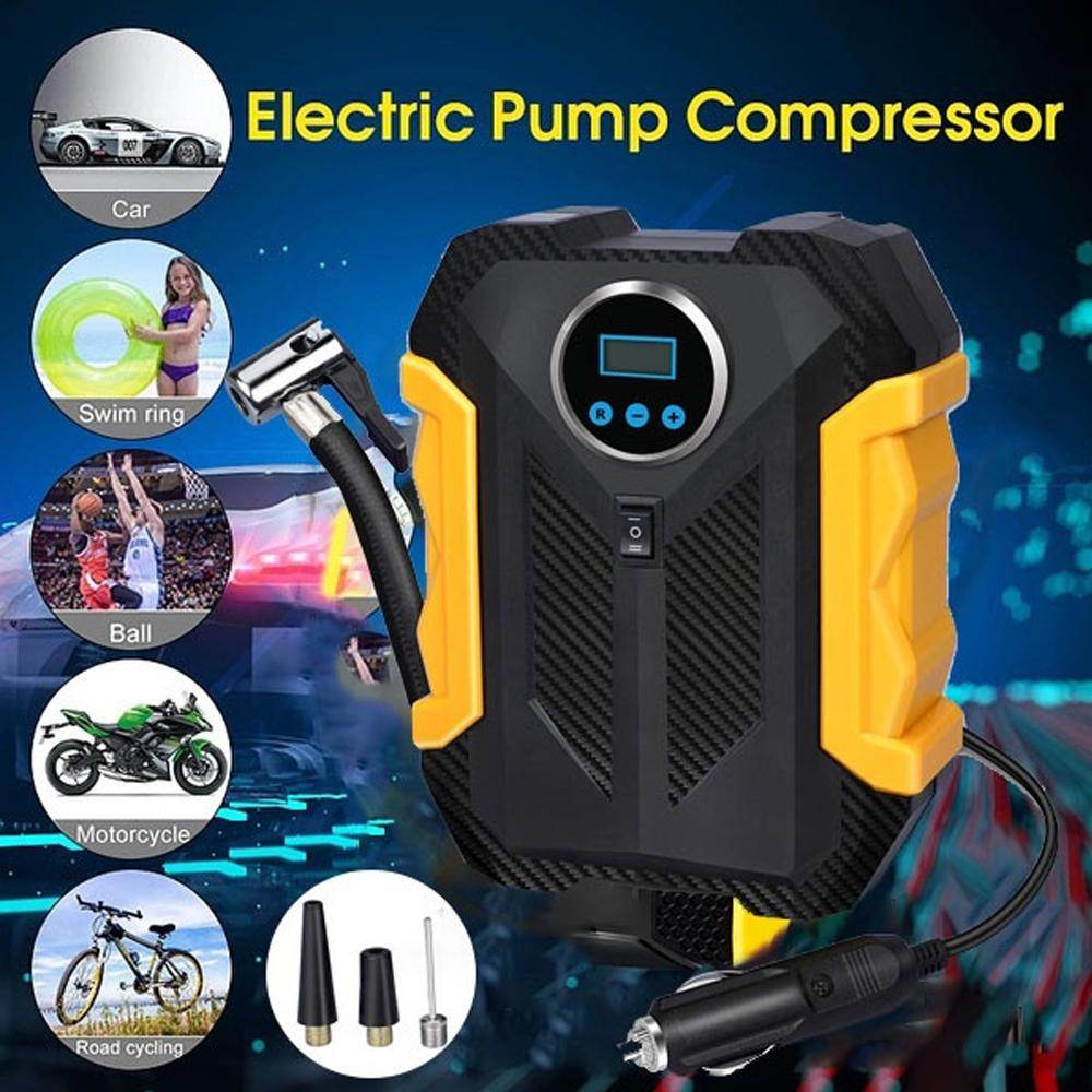 Portable Electric Car Air Compressor Pump For Car And Bike Tyre - warehousetech13