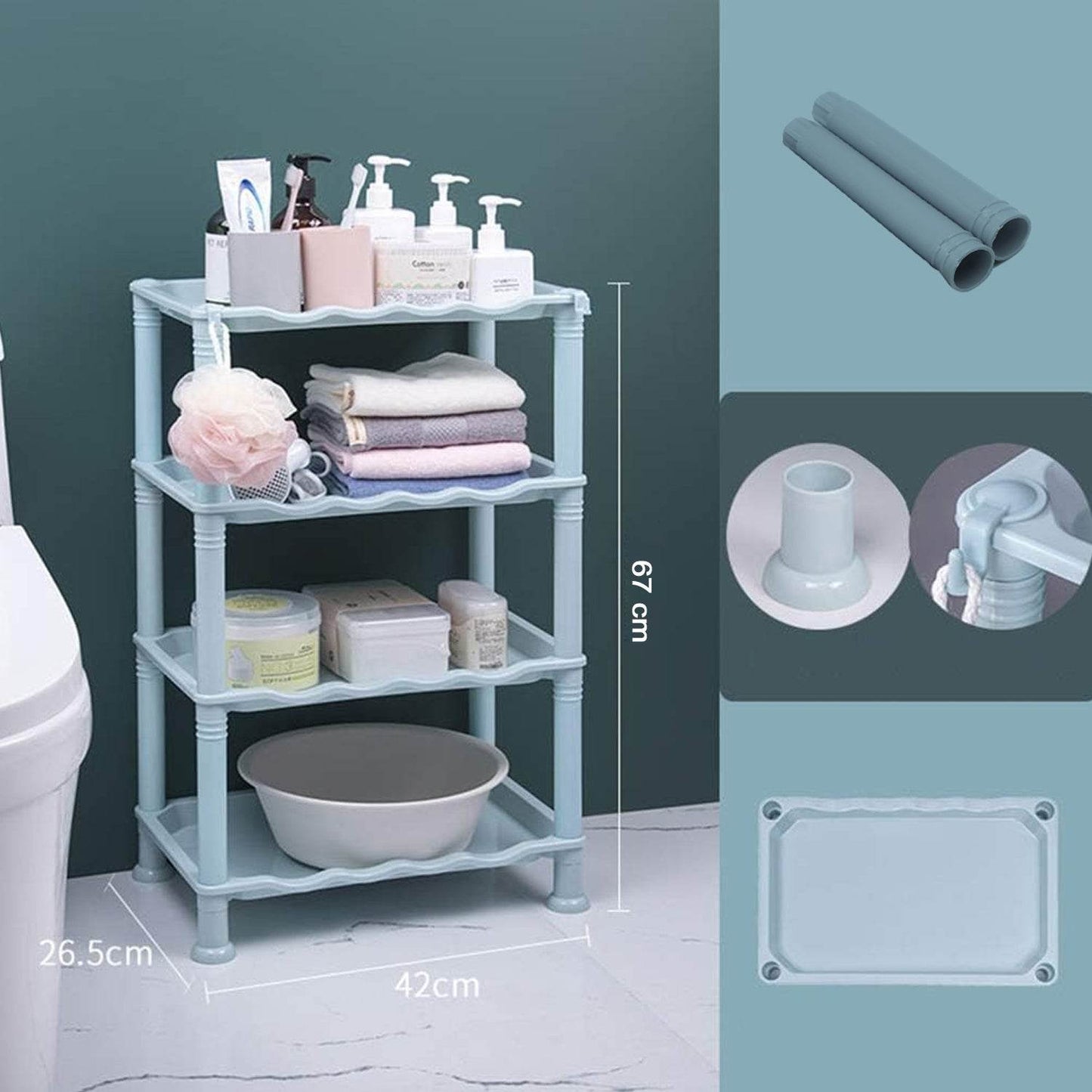 Storage Shelf Organizer for Kitchen Or Bathroom (4 Layer Multifunctiona) - warehousetech13
