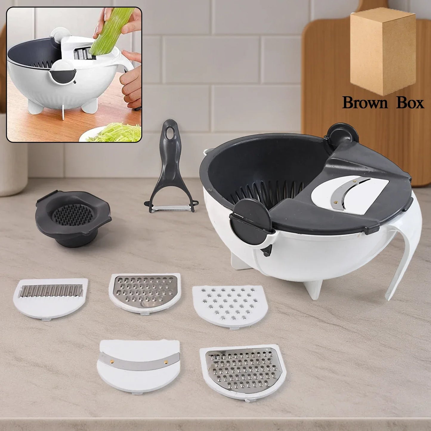 Multifunctional Vegetable Chopper (9 In 1) - warehousetech13