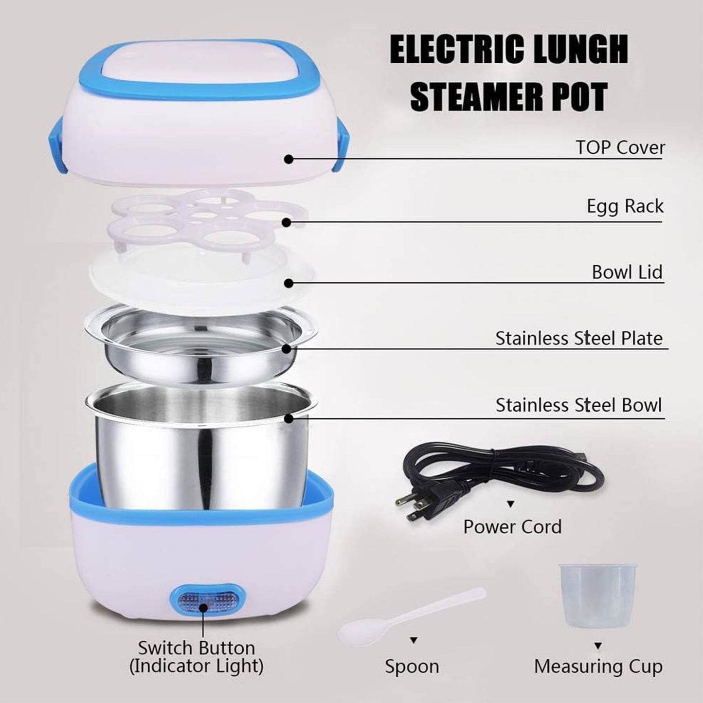 Electric Lunch Box Portable Food Warmer Food Heating Lunch Box - warehousetech13