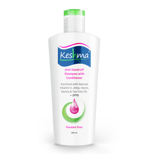 Keshma Anti Dandruff Shampoo with Conditioner - Herbal Hair Fall Control & Dandruff Relief for Healthy, Long Hair