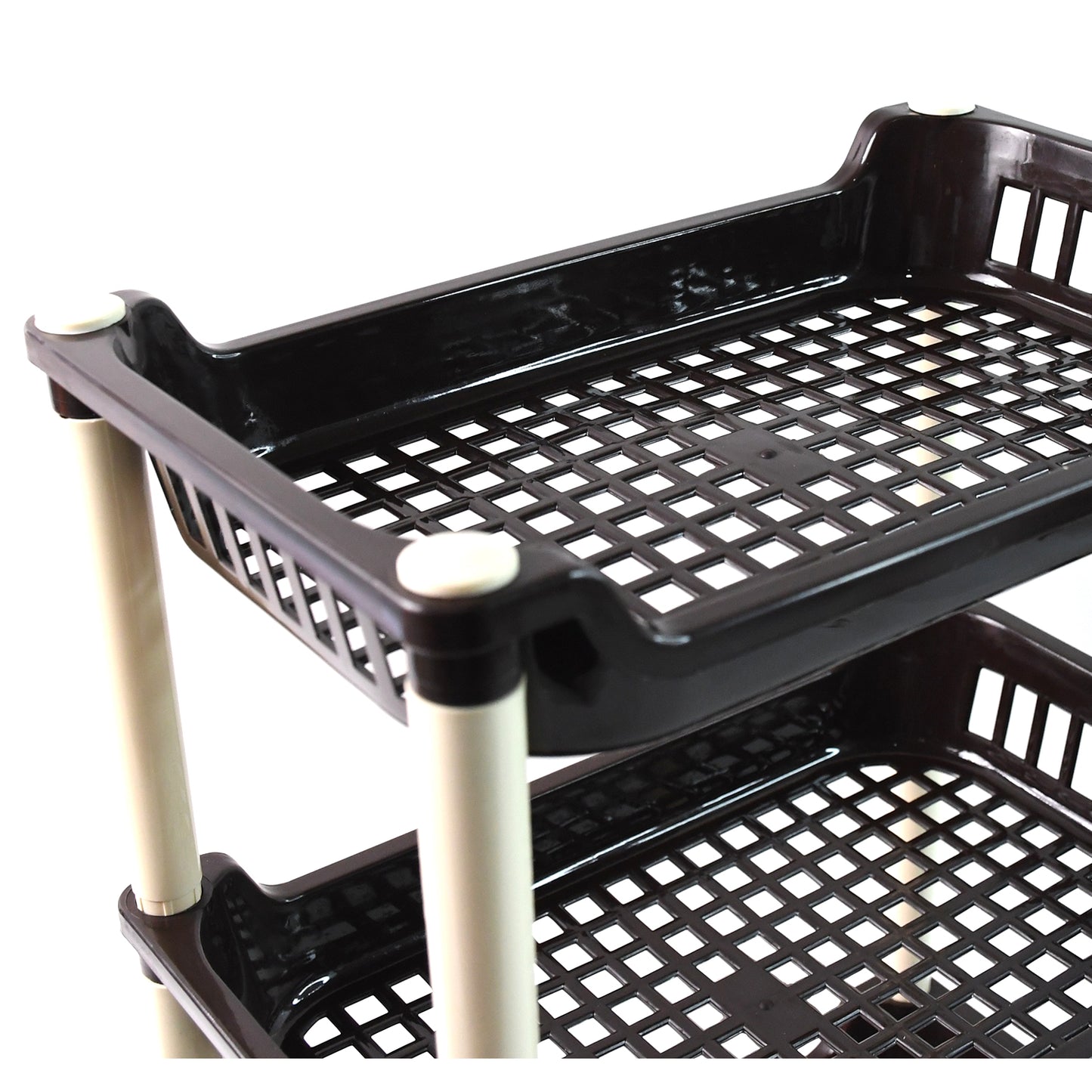 Small Multiuse Plastic Storage Rack Organizer 3-tier - warehousetech13