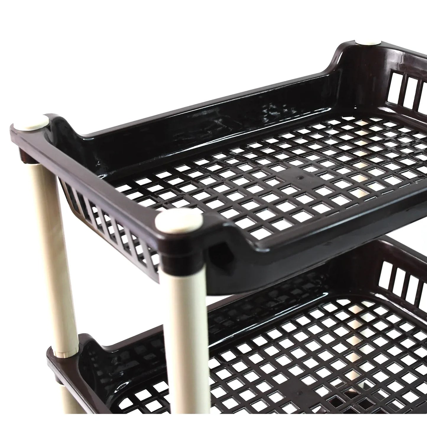 Small Multiuse Plastic Storage Rack Organizer 3-tier - warehousetech13