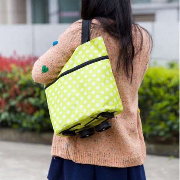 Folding Cart Bags Trolley Shopping Bag For Travel Luggage - warehousetech13