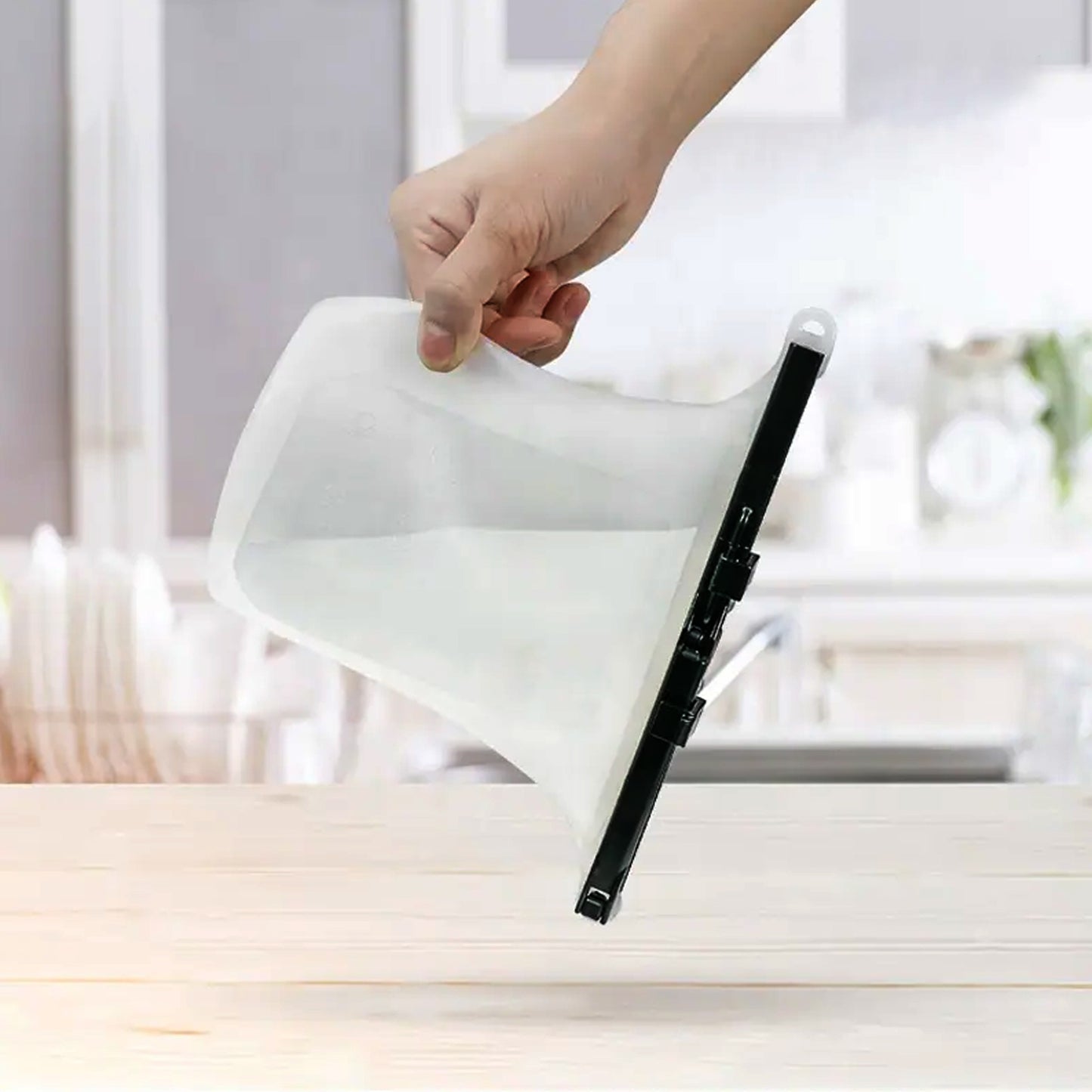 Reusable Silicone Food Storage Bag Set Leakproof Lock Reusable Flat Bottom Freezer Bags Sandwich Bags Silicone Food Grade Kids Snack Bags Bpa Free Microwave Dishwasher Safe (1 Pc) - warehousetech13