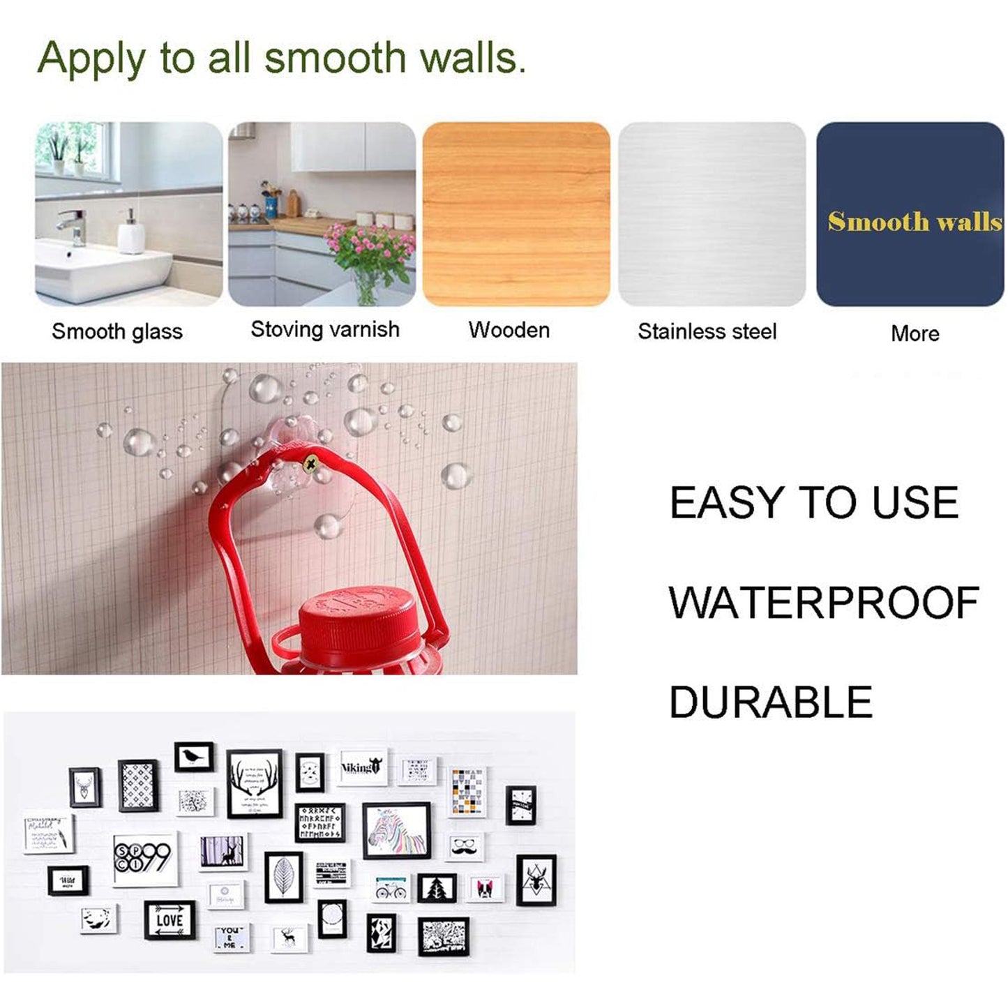 Self Adhesive Hooks Sticker Screw Nut And Bolt Type (4 Pcs Set) - warehousetech13